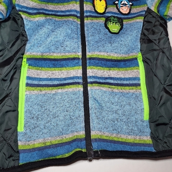 Marvel Superheroes Hooded Zip-Up Jacket Size 5 - Picture 3 of 7